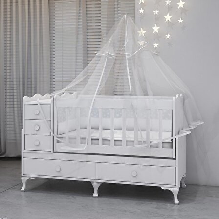 Alya Yıldız 4 Bebek Odası Takımı - Yatak ve Uyku Seti Kombinli-UYKU SETİ-PEMBE