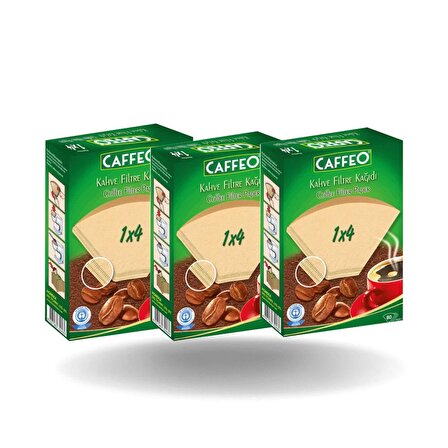 Kahve Filtre Kağıdı Caffeo 1x4 (3 Paket 240 Adet)