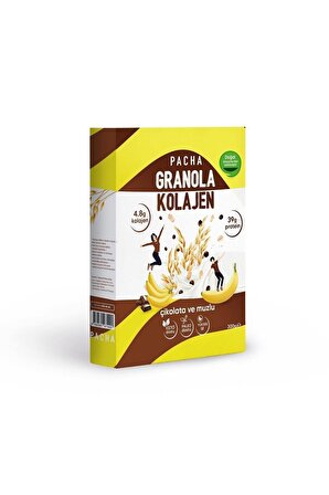 Nola | Doğal Kolajen Ve Proteinli Granola | Çikolatalı Ve Muzlu | 3’lü Paket (3 X 300G)