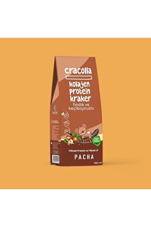 Cracolla | Doğal Kolajen Ve Protein Kraker | Keçiboynuzlu Ve Fındıklı (5'Lİ) (5 X 50G)