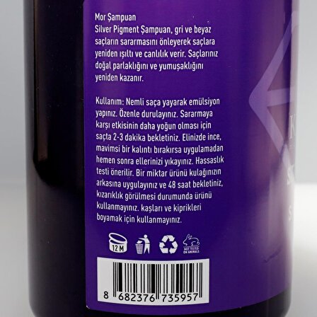 Ms Kalsedon PRO Silverpigment Mor Canlılık Dolgunluk Şampuanı 550ML