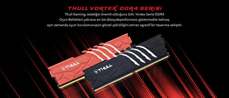 Thull Vortex 8gb 3200MHZ CL16 1.35V Black Heatsınk Ddr4 Ram THL-PCVTX25600D4-8G-B