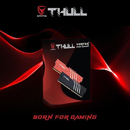 Thull Vortex 64GB Kıts (2X32GB) 6000MHZ CL30 1.3V Red Heatsınk Ddr5 Ram THL-PCVTX4800D5-64G-R