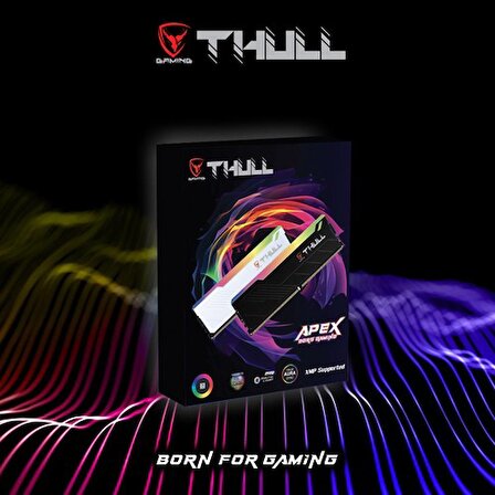 Thull Apex 32GB Kıts (2X16GB) 6000MHZ CL30 1.3V Rgb Black Heatsınk Ddr5 Ram THL-PCAPX4800D5-32G-B