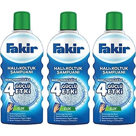 Fakir Halı Şampuanı Elde Yıkama 1000 ml 3'lü