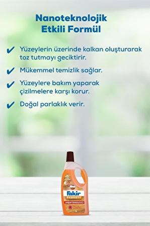 Fakir Parkett Nano Teknolojili Ahşap Temizleyici 1000ml x 3 Adet