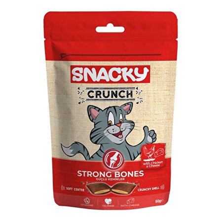 Snacky Kedi Crunch Ödül Strong Tavuk-Peynir 1 Paket