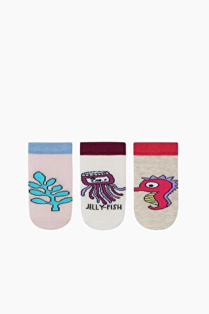 Bross Deniz Canlıları Desenli Patik Bebek Çorap