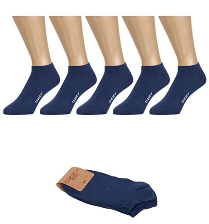 5 Çift Dikişsiz Pamuklu Lacivert Erkek Patik Çorap Yazlık Dayanıklı Topuk Ve Burun