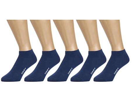 5 Çift Dikişsiz Pamuklu Lacivert Erkek Patik Çorap Yazlık Dayanıklı Topuk Ve Burun