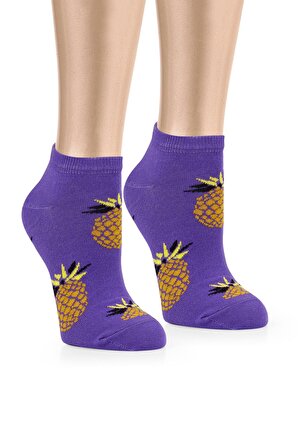 5 Çift Eğlenceli Desenler Kadın Patik Çorap OZZYP006