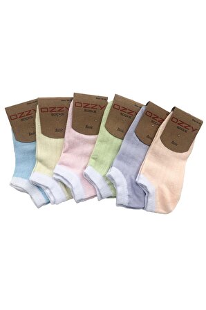 6 Çift Pamuklu Kadın Patik Çorap Yazlık Dayanıklı Topuk Ve Burun Soft renkler
