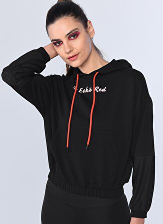 Ecko Unlimited Kapüşonlu Regular Fit  Siyah Kadın Sweatshirt