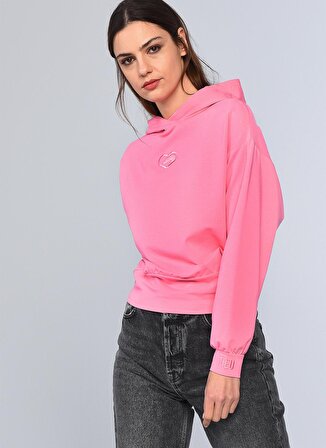 Ecko Unlimited Kadın Pembe Kapüşonlu Sweatshirt