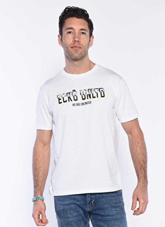 Ecko Unlimited Bisiklet Yaka Beyaz Erkek T-Shirt CYRUS