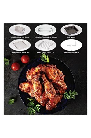 Ovfry09 Oven Airfryer 12 Litre Multifonksiyonel Sıcak Hava Fritözü & Fırın