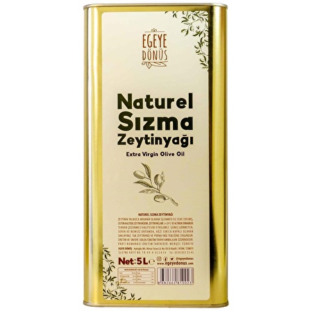 Natürel Sızma Zeytinyağı Teneke (Yeni Sezon) - 5 Litre