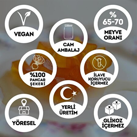 Geleneksel Bal Kabağı Reçeli Çıtır Balkabağı Cam Kavanoz - 450 Gr. (%65-%70 Meyve Oranı)