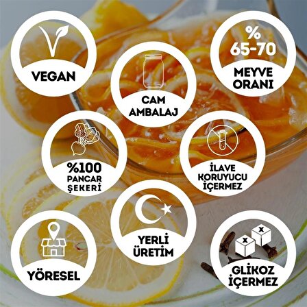 Geleneksel Dilim Limon Reçeli Cam Kavanoz - 450 Gr. (%65-%70 Meyve Oranı)