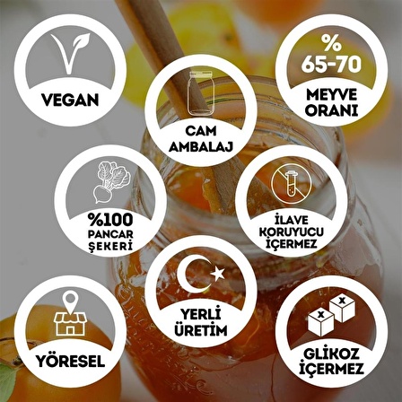 Geleneksel Kayısı Reçeli Cam Kavanoz - 450 Gr. (%65-%70 Meyve Oranı)