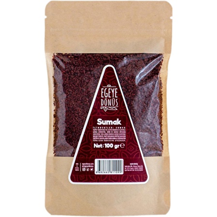 Yeni Mahsül Öğütülmüş Sumak - 100 Gr. 1. Kalite (Baharat - Yüksek Aroma)