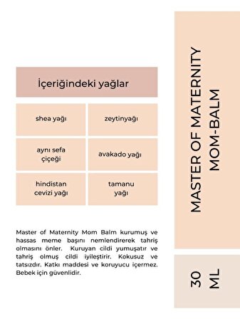 Master of Maternity Mom Balm Göğüs Ucu Kremi- 30 ml