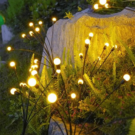 LivX Güneş Enerjili Peyzaj Dekoratif Ateşböceği Bahçe Aydınlatma Işıkları 2 Adet BNC-01