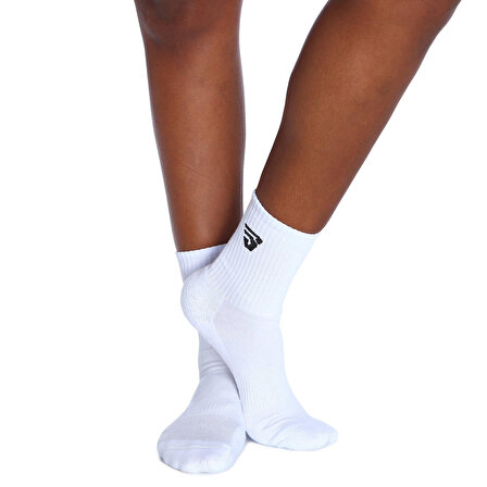 Pronto 2'Li Unisex Beyaz Günlük Stil Çorap 22KUAL19D01-BYZ