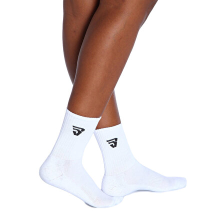 Pronto 2'Li Unisex Beyaz Günlük Stil Çorap 22KUAL19D01-BYZ