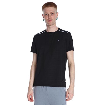 Sportive Conforto T-Shirt Erkek Antrenman Tişörtü Siyah 22KETP18D01-SYH