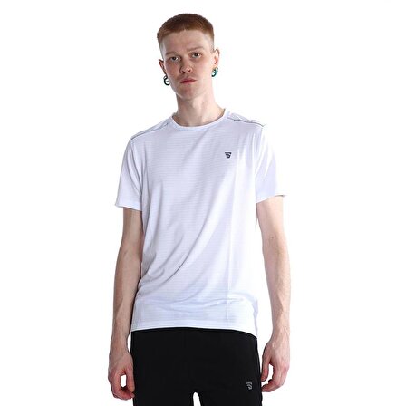 Sportive Conforto T-Shirt Erkek Antrenman Tişörtü Beyaz 22KETP18D01-BYZ