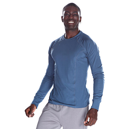 Abisso Erkek Mavi Koşu T-Shirt 22KETP18D02-CBL