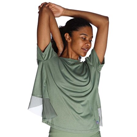 Cicogna Kadın Yeşil Günlük Stil T-Shirt 23KKTP18D01-SGE