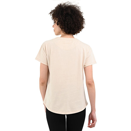 Icona2 Kadın Beyaz Günlük Stil T-Shirt 24YKTL18D20-CHK