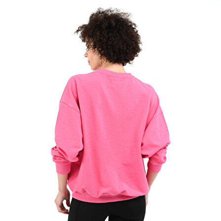 Luna Kadın Pembe Günlük Stil Sweatshirt 24YKTL13D22-PMB