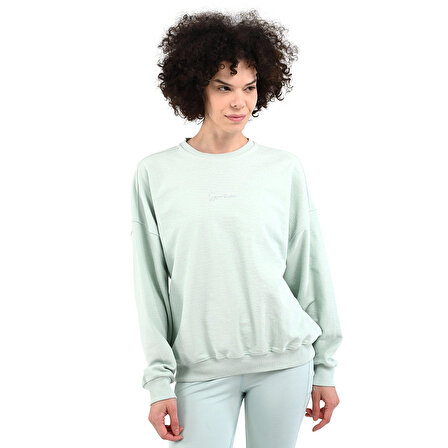 Luna Kadın Yeşil Günlük Stil Sweatshirt 24YKTL13D22-YSL