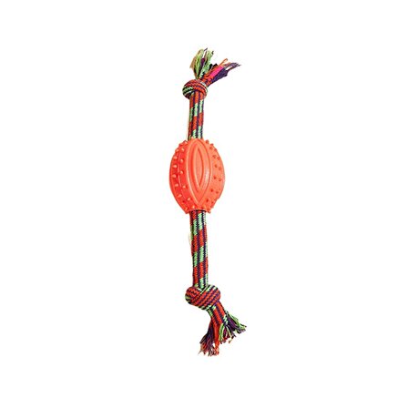 Zampa Renkli İpli, Plastik Köpek Oyuncağı, 37cm