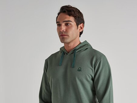 Benetton Kapüşonlu Erkek Sweatshirt