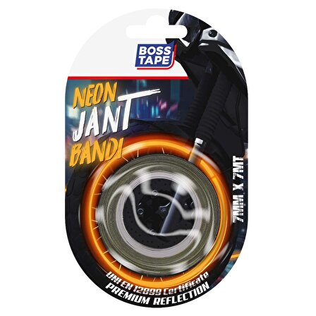 Boss Tape Turuncu Neon Jant Bandı UNI EN12899 Sertifikalı