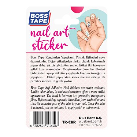 Yapışkanlı Tırnak Etiketi Sticker Tırnak Süsleme Nail Art Tattoo Dövmesi Yılbaşı