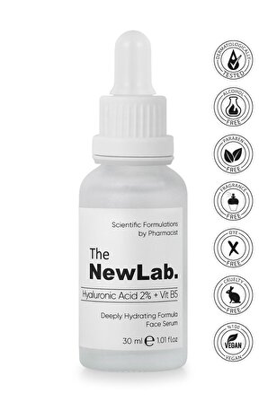 The Newlab Hyaluronic Acid Kuru Ciltler İçin Su Bazlı Yağsız Nemlendirici Yüz Bakım Serumu 30 ml