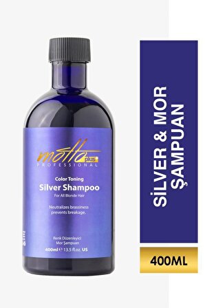 Motto Plus Professional Silver Tüm Saçlar İçin Renk Koruyucu Mor Şampuan 400 ml