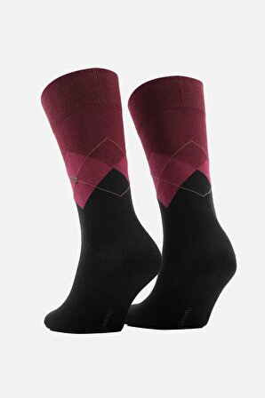 Mısırlı Erkek Organik Pamuklu Bordo Soket Çorap - M-60052-BR