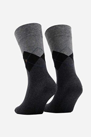 Mısırlı Erkek Organik Pamuklu Gri Soket Çorap - M-60052-G
