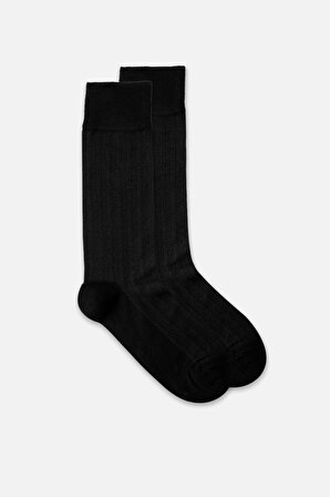 Mısırlı Erkek Bambu Tekli Siyah Soket Çorap   M 62003 S