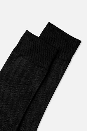 Mısırlı Erkek Bambu Tekli Siyah Soket Çorap   M 62003 S