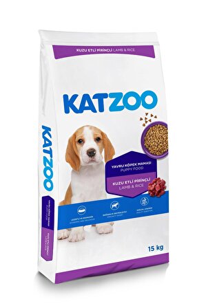 Katzoo Kuzu Etli Yavru Kuru Köpek Maması 15 kg