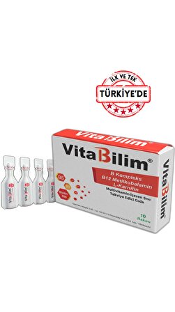 VİTABİLİM ® B Kompleks Vitamini - Biotin B12 B1 B2 B3 B5 B6 B1 Ve L- Karnitin