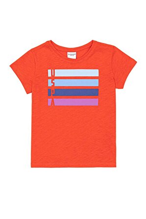 U.S. Polo Assn. Kirmizi Kız Çocuk T-Shirt