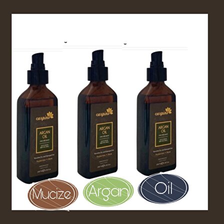 Carpino Argan Oil Hair Care Serum 100X100X100ml Spray  3lü Set
